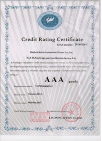 Credit Rating Certificate